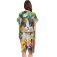 thumbnail image 3 of BZSMCE Women Creatively Blossom Bliss Print Beach Cover-ups Size:S-2XL, 3 of 7