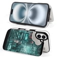 thumbnail image 4 of Compatible with iPhone 11 12 13 mini 14 15 16 Pro Max Plus Wallet Case with Card Holder, PU Leather Kickstand Card Slots Case ( Neon City Cat, iPhone 11), 4 of 7