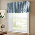 thumbnail image 6 of 2 Pack Ocean Anchor Valance for Window Blue Striped White Stripes Kitchen Valance Rod Pocket Short Curtain Topper Decorative Window Treatment for Living Room Bedroom 42"x12", 6 of 8