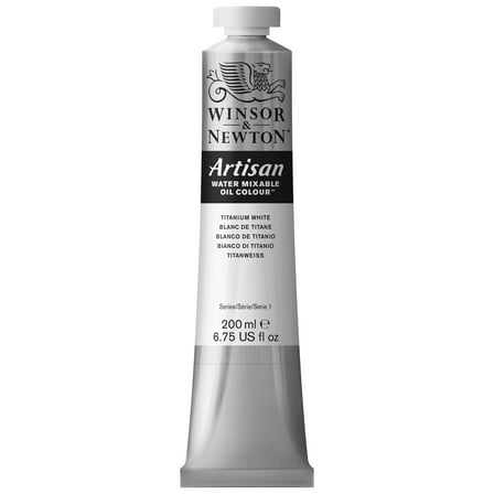 Winsor & Newton Artisan Water Mixable Oil Colours Paint, 200ml Tube, Titanium White