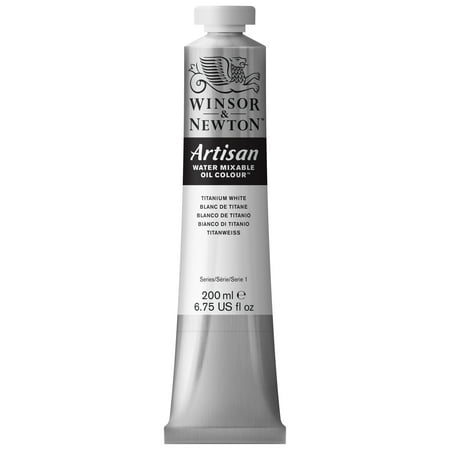 Winsor & Newton Artisan Water Mixable Oil Colours, 200ml Tube, Titanium (Best Water Mixable Oil Paints)