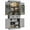Gray-with LED Lights, variant on Spaco 17-Tier Kitchen Small Pantry Cabinet with 2 Doors and 6 Adjustable Shelves, Cabinet Pantry, Freestanding 5-Tier Shelving Pantries for Kitchen Storage, Gray
