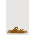 thumbnail image 2 of Women's Studded Trim Faux Suede Double Buckle Footbed Slide Sandals, 2 of 3