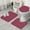 Burgundy Geometric Quatrefoil, variant on Burgundy Geometric Quatrefoil Pattern Bathroom Rugs Sets 3 Piece,Toilet Cover Set,Absorbent Non Slip Bathroom Mats Sets with U-Shaped Contour Rug Toilet Rug Set