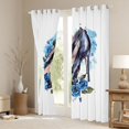 thumbnail image 3 of Feelyou Girl High Heel Black Out Curtains, Rose Floral Curtains Pack of 2 (42x63 Each), 3 of 6