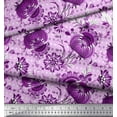 thumbnail image 3 of Soimoi Satin Silk Fabric Dot & Floral Artistic Printed Craft Fabric by the Yard 42 Inch Wide, 3 of 3