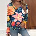 thumbnail image 2 of IMENGL Womens Long Sleeve Top Basic Fashion Spring Summer d V Neck Loose Casual Long Sleeve Shirts for Women,M-XXXL, 2 of 7