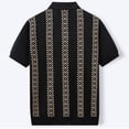 thumbnail image 4 of Men's Knit Shirt, Short Sleeve Button Up Cardigan, Casual Lapel Top with Soft Breathable Fabric for Relaxed Wear, 4 of 9