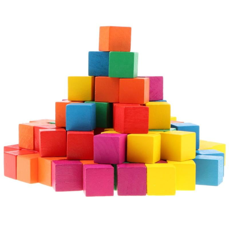Wood Building Blocks Stacking Game Toys for Kids Children Toddlers K3D7 