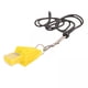 thumbnail image 1 of 3 Silbatos Deportivos Con Cordón, Silbato De árbitro Para Supervivencia Al Aire Libre, Color Amarillo, 1 of 8