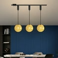 thumbnail image 2 of Kiven H Track Pendant Lightning,Adjustable Cord Length,Modern H Track Lighting Pendant Lights with Rattan Shade, 3 Lights, 2 of 7
