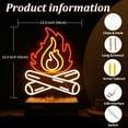 thumbnail image 4 of Fire Flame Neon Sign, Stove Fire led Light, light up sign for Bedroom Living Decor, Bonfire Campfire neon sign Gift for Gaming Room, Campfire decor, Camping decor, 4 of 8