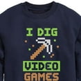 thumbnail image 3 of Instant Message - Gamer - I Dig Video Games - Toddler & Youth Crewneck Fleece Sweatshirt, 3 of 6