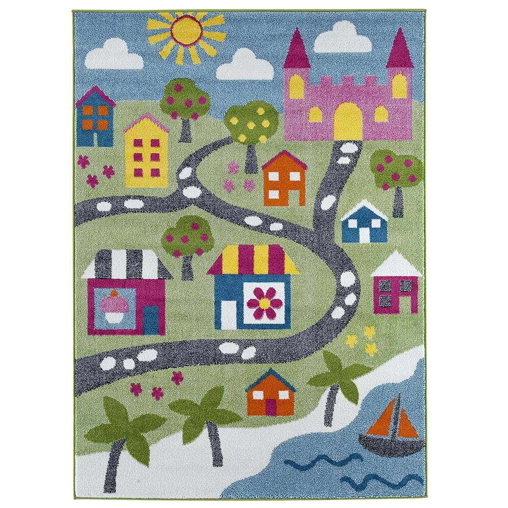 Kids' Rug, Princess Castle Play mat for Girls' Room Décor 59“ x 39“ – Le  Papa