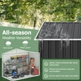 thumbnail image 5 of NETAJE 9'x4' Outdoor Metal Storage Shed with Upgraded Frame and Lockable Doors for Backyard, Garden, Lawn, 5 of 9