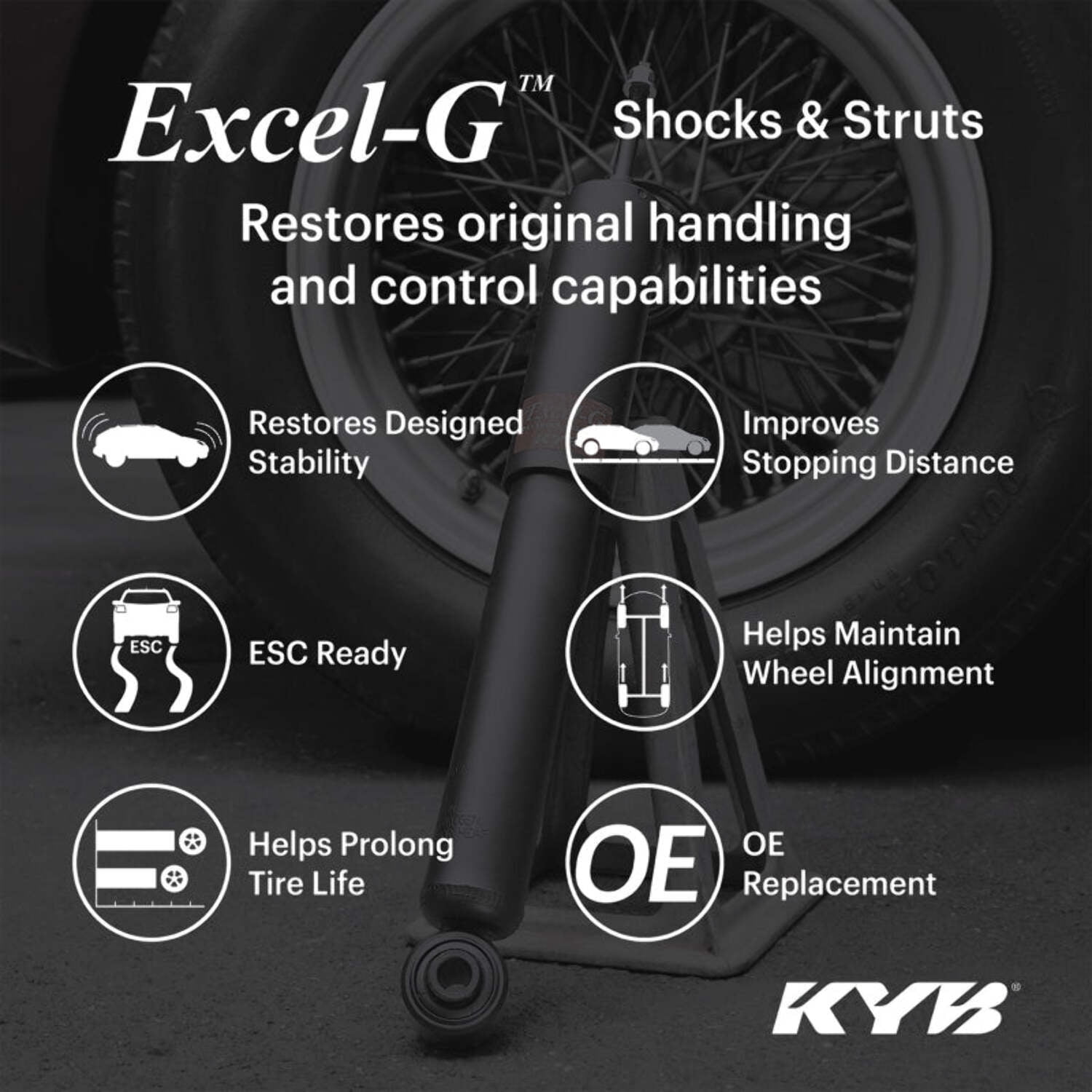 KYB 17-24 Honda CR-V AWD Excel-G Gas Shock - Rear