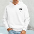 thumbnail image 3 of Gibobby Sudadera ligera hombre Sudadera con capucha de forro polar casual de gran tamaño(Blanco,XG), 3 of 4
