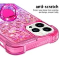thumbnail image 2 of Compatible with iPhone 14 Pro Max Case with Kickstand Gradient Sparkle Glitter Flowing Liquid Quickstand Series Bling Soft TPU Bumper Shockproof Protective Phone Case for Women Girls PinkPurple, 2 of 12