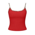thumbnail image 4 of QUNYINEY Womens Tank Tops Camisole Leopard Print Crop Tops Sleeveless Summer Slim Fit Crew Neck Going Out Women Shirts, 4 of 6