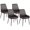 Brown, variant on HOMCOM Dining Chairs Set of 4, PU Leather Kitchen Chairs with Metal Legs