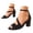Black, variant on Dakaela Comfortable Block Heels for Women 2.95 Inch Pointed Open Toe Glitter Heeled Sandals Ankle Strap Wedding Business Dressy Pumps Black Size 7