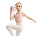 thumbnail image 3 of 5-12T Girls Athletic Tanks Top Racerback Crop Tops Sleeveless Yoga Cami Tops for Running Dance Gymnastics, 1 Pack, Pink, 3 of 6