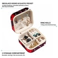 thumbnail image 2 of Valentine's Day Travel Portable Square Jewelry Box Organizer for Rings, Earrings, Necklaces, Bracelets, etc. for Girls and Women, 2 of 6