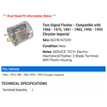 thumbnail image 2 of Turn Signal Flasher - Compatible with 1960 - 1975, 1981 - 1983, 1990 - 1993 Chrysler Imperial 1961 1962 1963 1964 1965 1966 1967 1968 1969 1970 1971 1972 1973 1974 1982 1991, 2 of 2