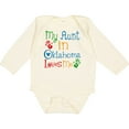thumbnail image 3 of Inktastic My Aunt in Oklahoma Loves Me Boys or Girls Long Sleeve Baby Bodysuit, 3 of 5