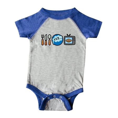 

Inktastic Eat Sleep Watch Football Gift Baby Boy or Baby Girl Bodysuit