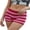 Rose Red, variant on LMLYSoH Women’s Knit Shorts Summer Fashion Low Waist Stripes Print Mini Shorts Stretchy Shorts