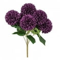 thumbnail image 1 of Purple 7 Pompom Dahlia Bouquet Artificial Flower, 1 of 1