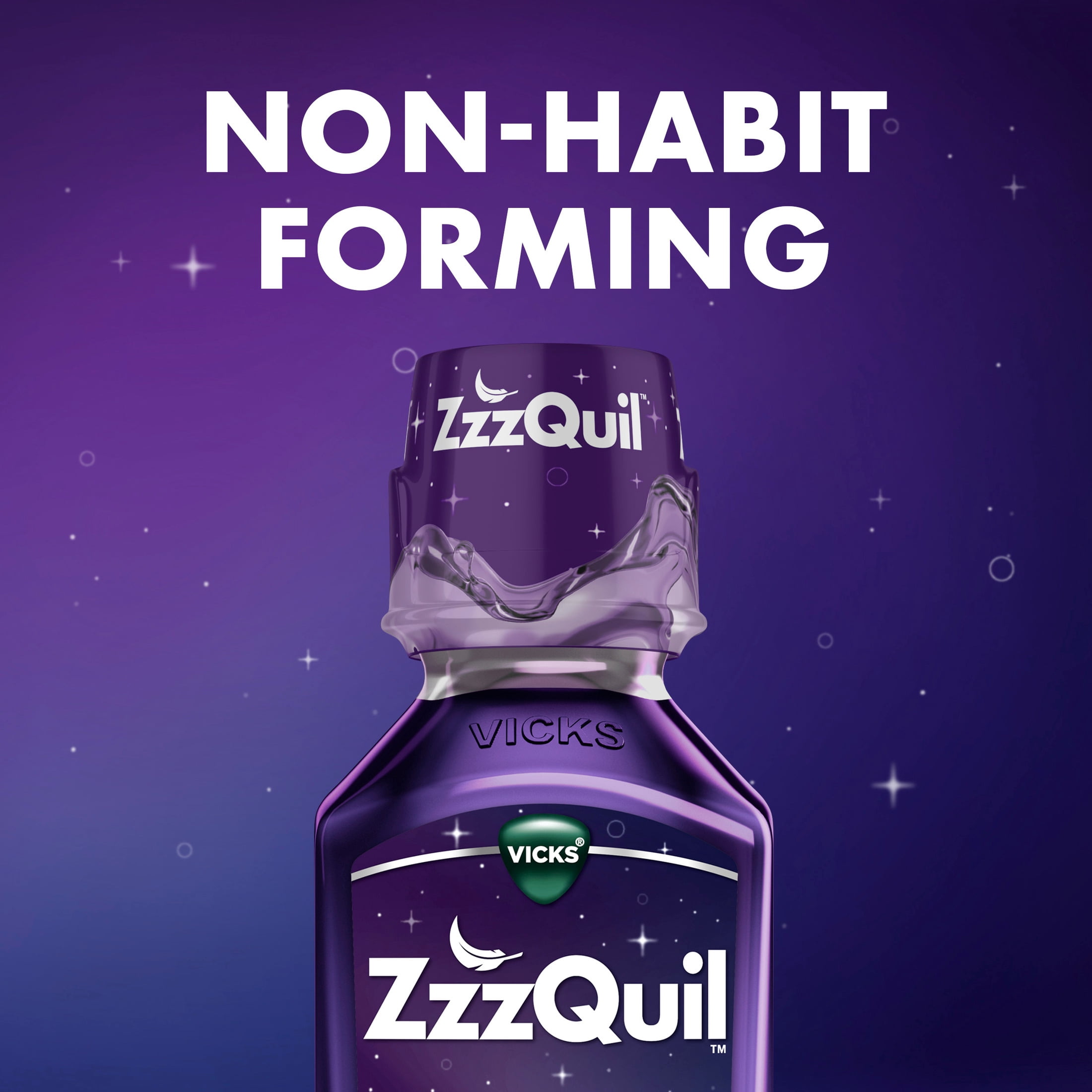 (2 pack) ZzzQuil Liquid Sleep Aid, Diphenhydramine 50mg HCl, Warming Berry Flavored, 2 Pack, 24 fl oz
