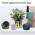 thumbnail image 3 of stanreset Ceramic Flower Pot Desktop Container Water Self-absorption Garden Flowerpot Holder Decorative Planter for Succulent Cyan blue, 3 of 6
