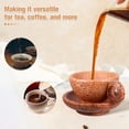 thumbnail image 3 of ELAYARD Tapis de Tasse à Espresso Rond Bois Rustique 1 Ensemble, 3 of 7