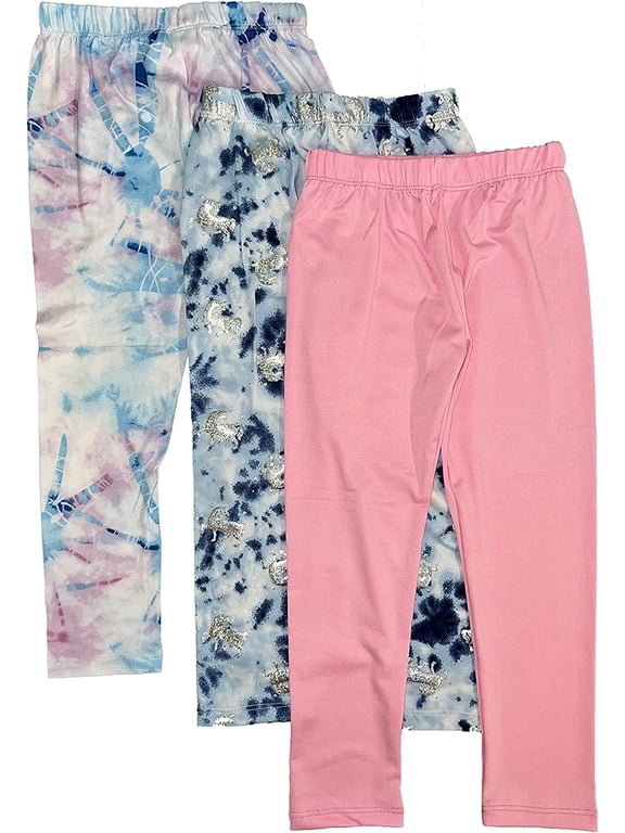 Girls and Toddlers' Full-Length Leggings, Multipacks
