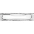 thumbnail image 2 of 14K White Gold 14Kw 5mm Ltw Milgrain Half Round Band Size 10 Made In United States wml050-10, 2 of 5