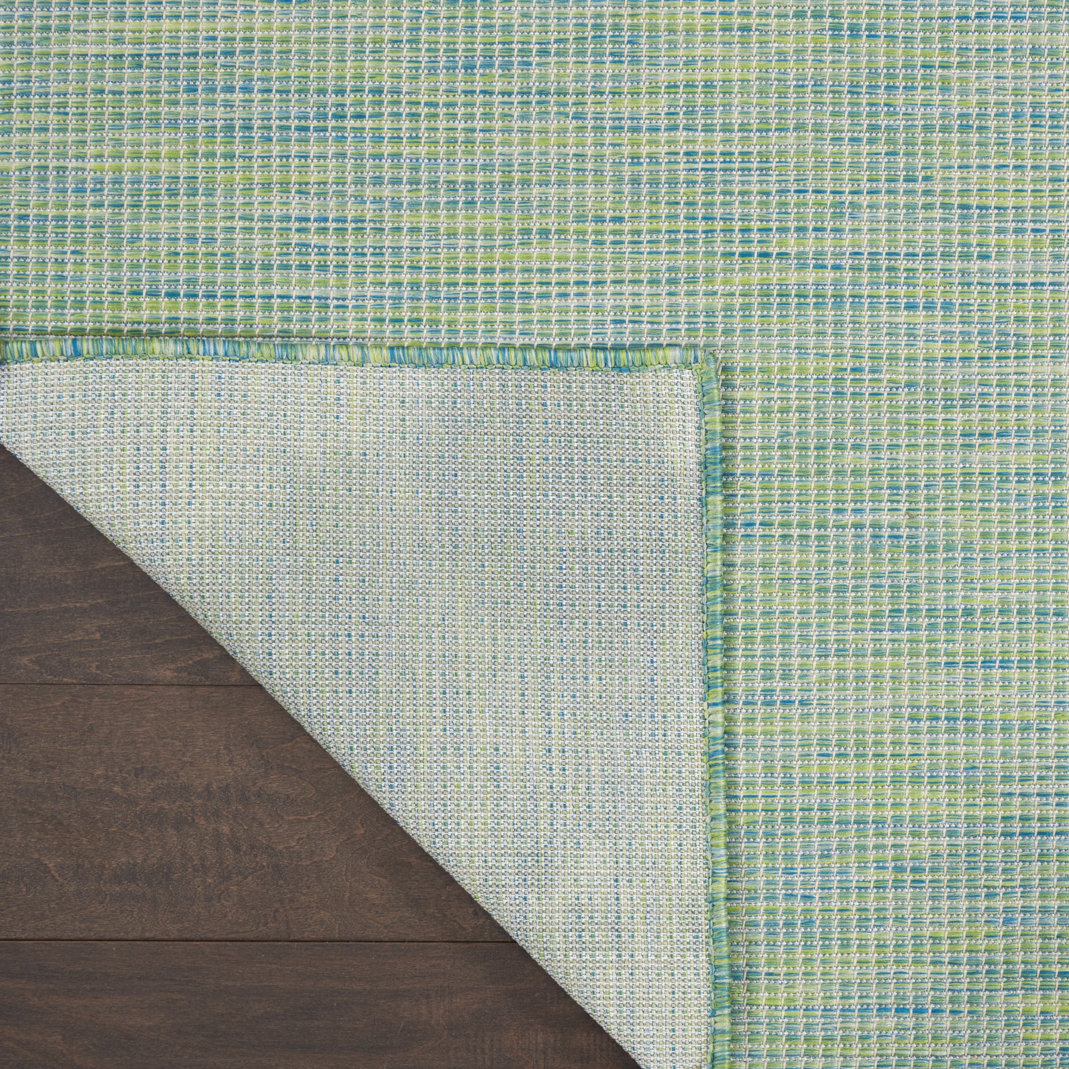 Nourison Positano Indoor/Outdoor Blue/Green 2'2" x 10' Area Rug, (2x10)