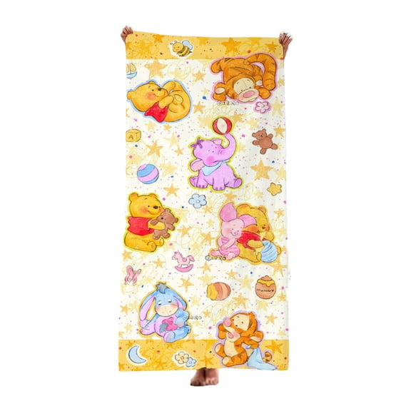 Winnie the Pooh Towel, 31.50x62.99 Inch Kids Beach Towel, Quick Dry and Sand Free Beach Towel, Lightweight Portable Outdoor Travel Camping Bath Beach Pool Kids Towel for Boys Girls, 1 Pack
