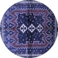 thumbnail image 1 of Ahgly Company Machine Washable Indoor Round Persian Blue Traditional Area Rugs, 3' Round, 1 of 4