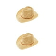 thumbnail image 1 of Sombrero de vaquero Jumpingount elegante para hombres y mujeres 2piezas amarillo, 1 of 6