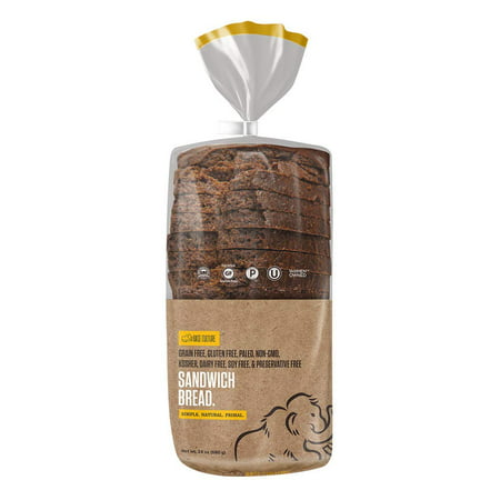 Paleo Bread, Large Size | Delicious 100% Paleo, Gluten, Grain, Dairy, and Soy Free- Perfect for Sandwiches (5g Protein Per Loaf, 18 Slices Per Loaf, 1 Count) Base Culture - 24 Ounce (Pack of