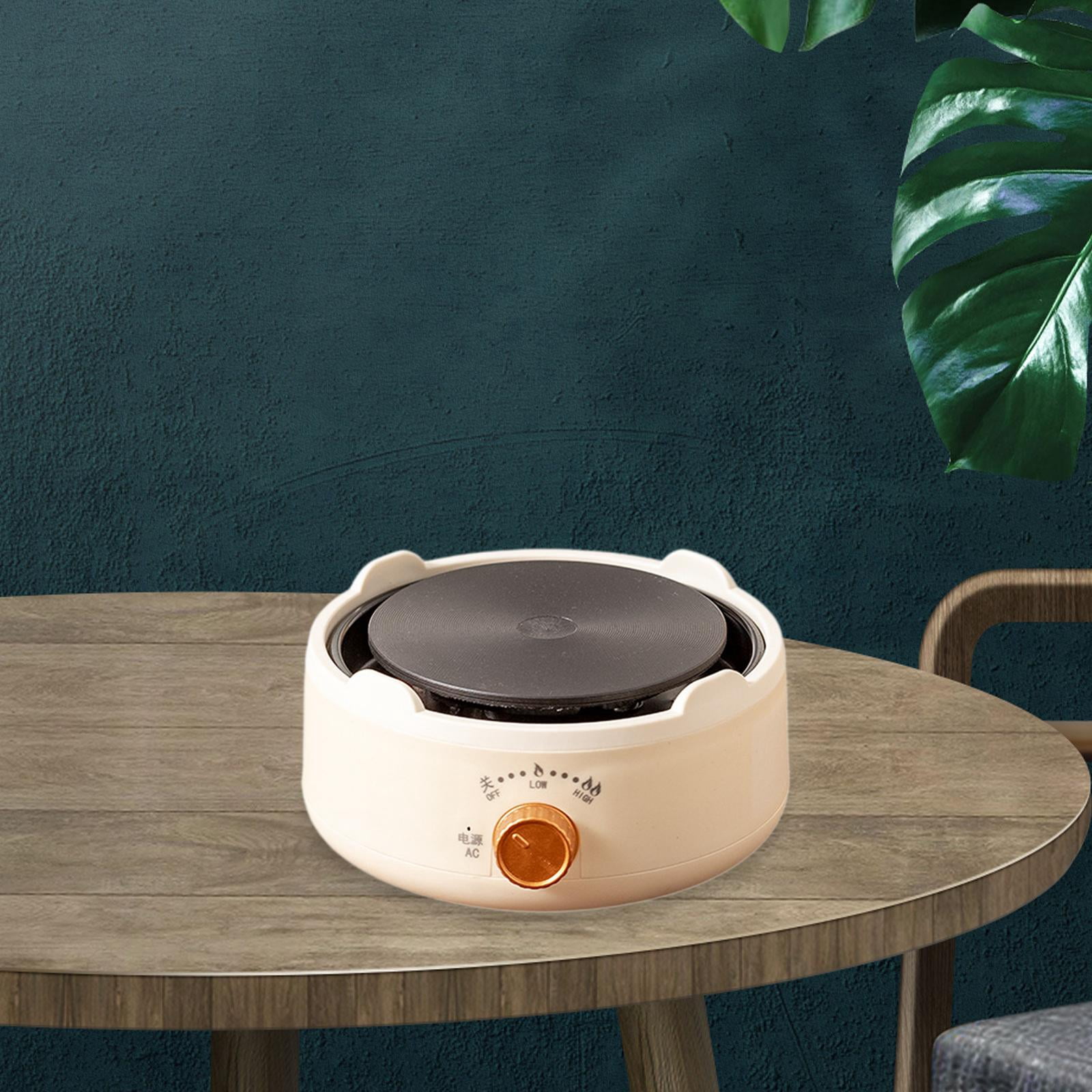 Baoblaze Electric Stovetop Compact Small Hot Plate for Indoor Outdoor Kitchen Camping Beige White