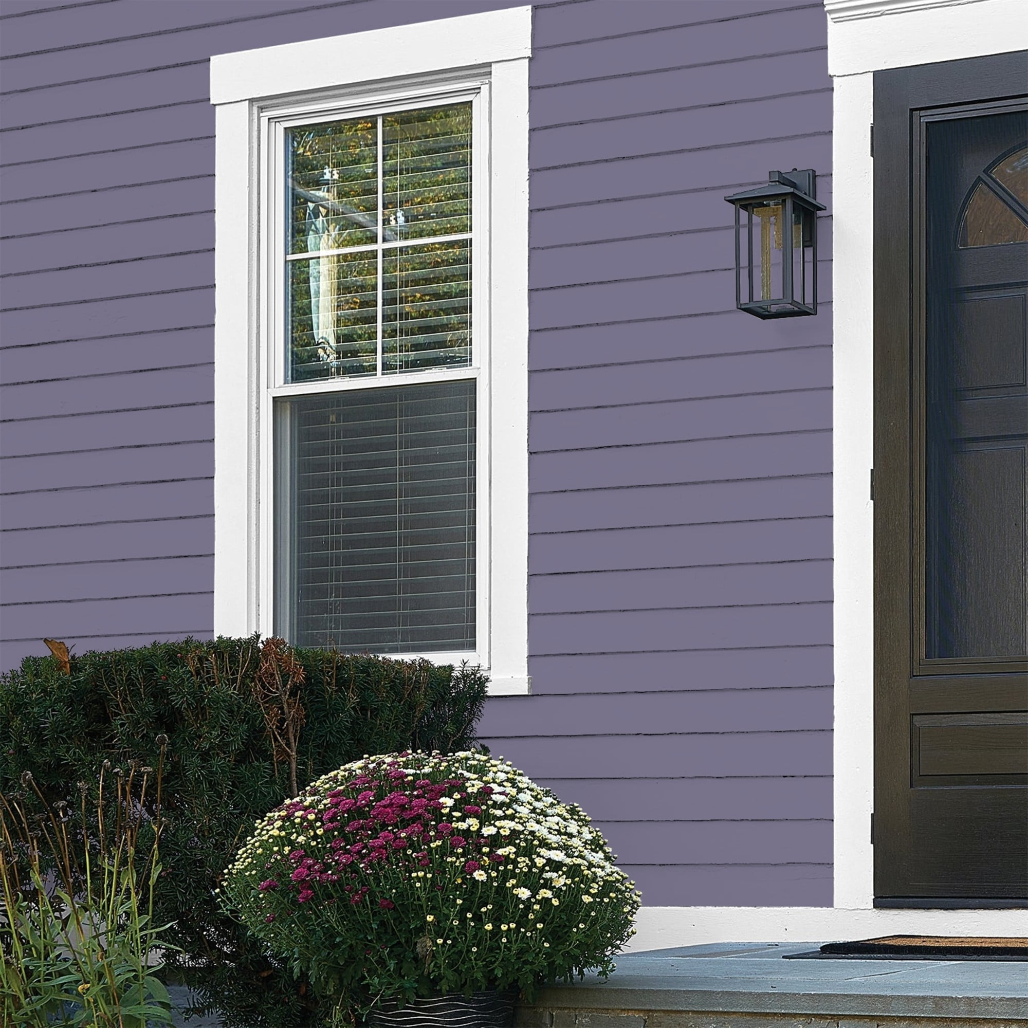 Glidden One Coat Plum Shade / Purple Flat Exterior Paint with Primer, 1 Gallon