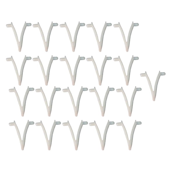 Mosiee (21-Pack) Replacement Pool V-Clips - Pool Brush Plastic Clips/Pool Pole Net