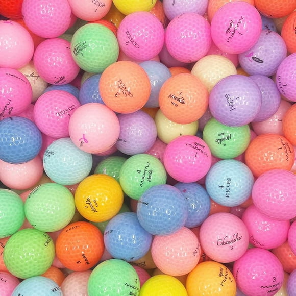 Mulligan - 96 Crystal Mix 5A/4A Recycled Used Golf Balls, Color
