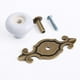 thumbnail image 4 of FELTECHELECTR 2 pomos de metal para puertas de armarios, cajones y armarios, estilo retro vintage (blanco y bronce)., 4 of 6