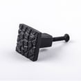 thumbnail image 3 of Cobble Stone style Kitchen Cabinet Hardware Square Iron Kitchen Cabinet Knob 1.14" Black Rust Resistant Black Powder Coat Iron Vintage Drawer Knob Renovators Supply, 3 of 8