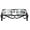 Black1, variant on BNHHNB Wrought Iron Elevated Dog & Cat Feeder - 2 Stainless Steel Bowls - Raised Bowls for Pets - Heavy Duty Iron Stand - Medium Size