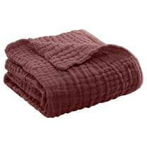 SPOORYYO Muslin Blanket for Adults, Summer Lightweight Breathable Blanket, Soft Washable Blanket for Sensitive Skin, All-Season Bedspread Travel Blanket